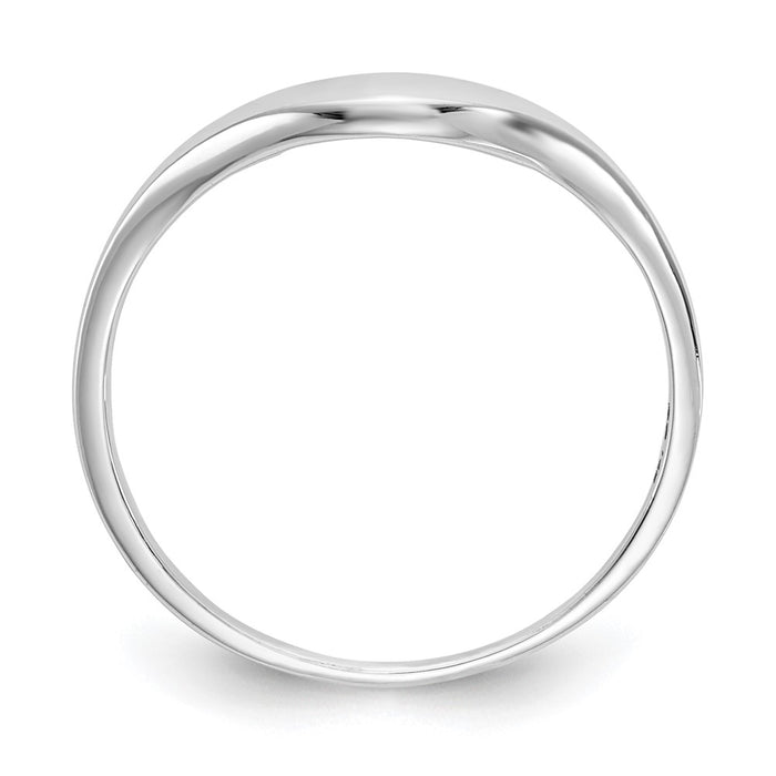 14k White Gold Swirl Ring-D900