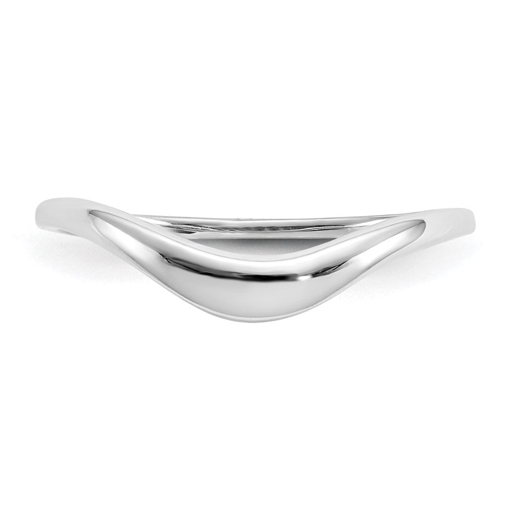 14k White Gold Swirl Ring-D900