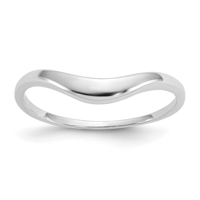 14k White Gold Swirl Ring-D900