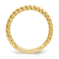 14k Polished Twisted Band-D908