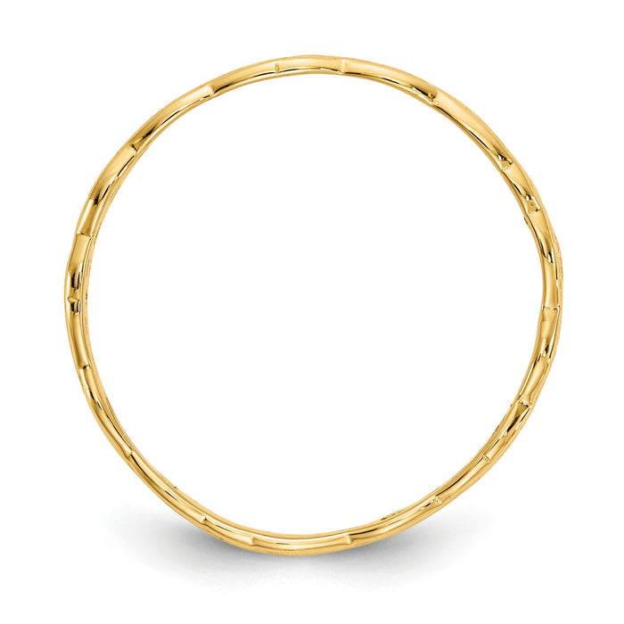 14k Polished Celtic Knot Band-D915