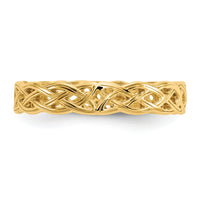 14k Polished Celtic Knot Band-D915
