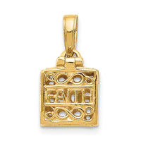 14K 3D Faith and Hope Prayer Box Charm-D986