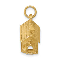 14k 3-D Church Charm-D987