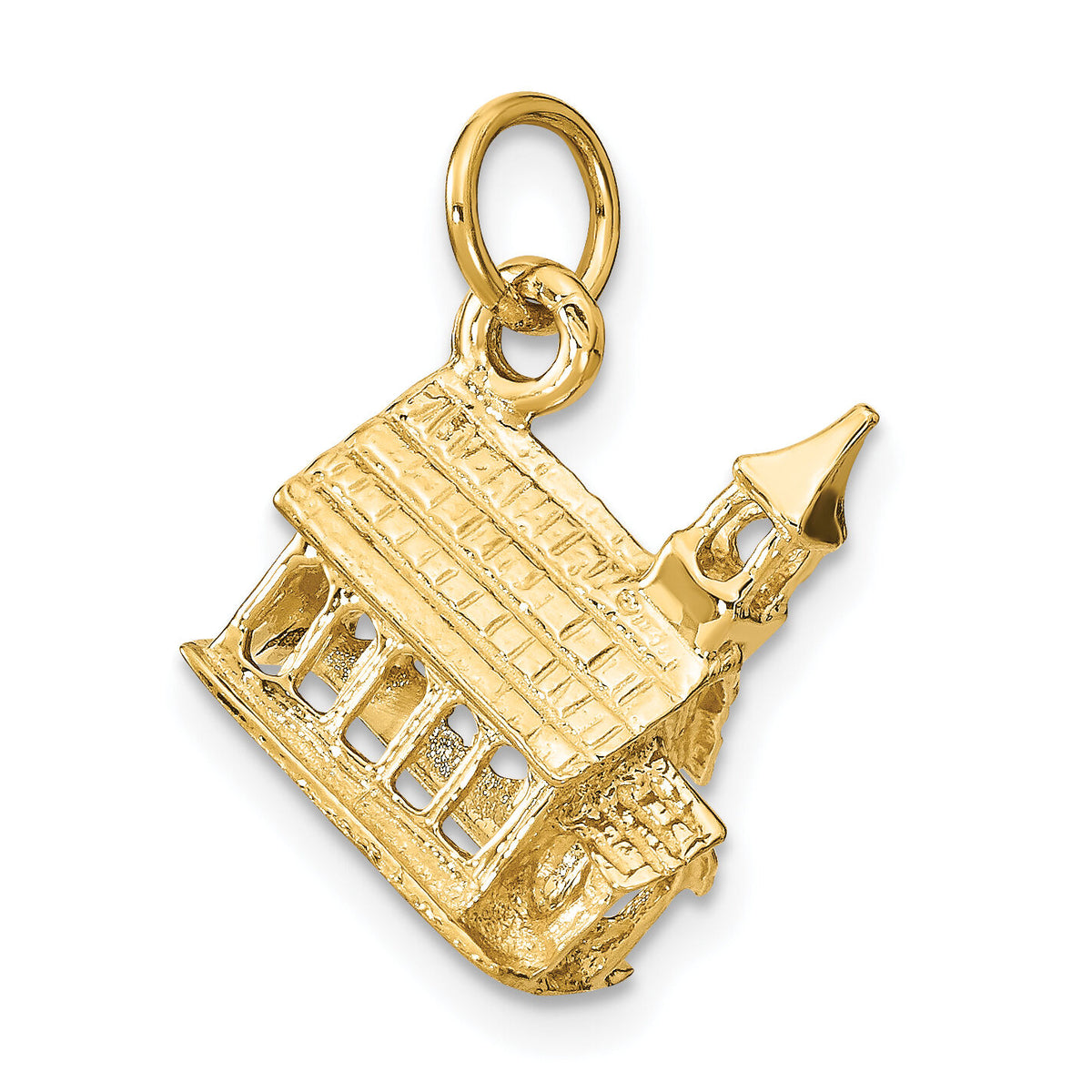 14k 3-D Church Charm-D987
