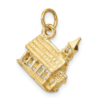 14k 3-D Church Charm-D987