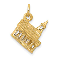 14k 3-D Church Charm-D987