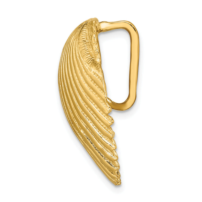 14K Fits Up To 8mm and 10mm Medium Scallop Shell Slide-D995