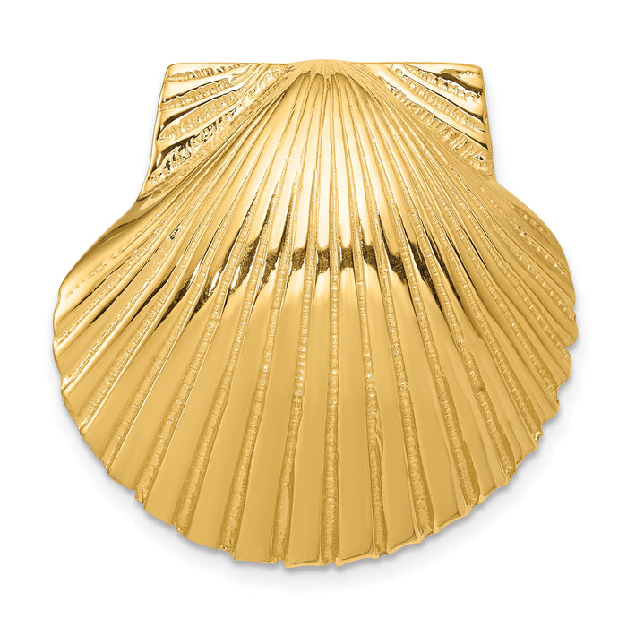 14K Fits Up To 8mm and 10mm Medium Scallop Shell Slide-D995