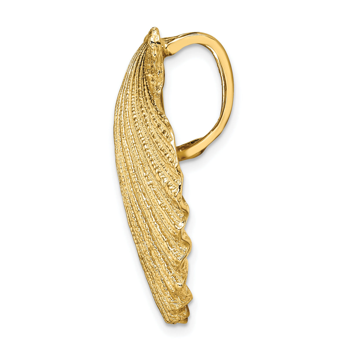 14K Fits Up To 8mm and 10mm Medium Scallop Shell Slide-D997