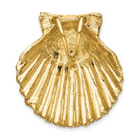 14K Fits Up To 8mm and 10mm Medium Scallop Shell Slide-D997