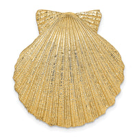 14K Fits Up To 8mm and 10mm Medium Scallop Shell Slide-D997