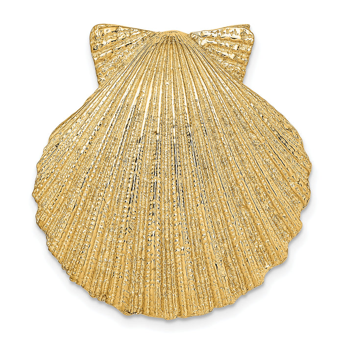 14K Fits Up To 8mm and 10mm Medium Scallop Shell Slide-D997