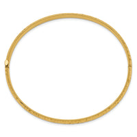 14k 3/16 Fancy Hammered Hinged Bangle Bracelet-DB106
