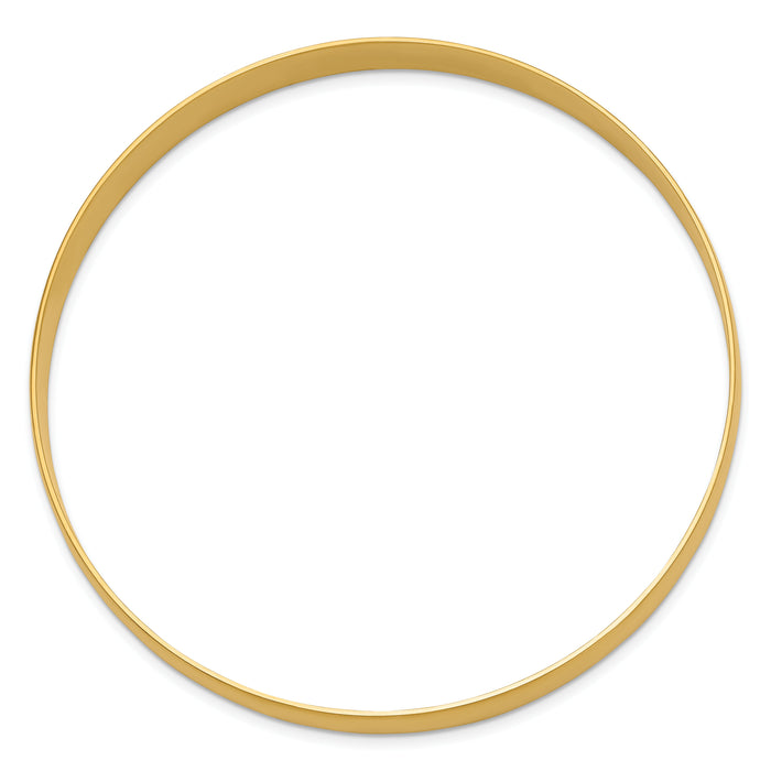 14k 8mm Solid Polished Half-Round Slip-On Bangle-DB309