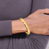 14k 8mm Solid Polished Half-Round Slip-On Bangle-DB309