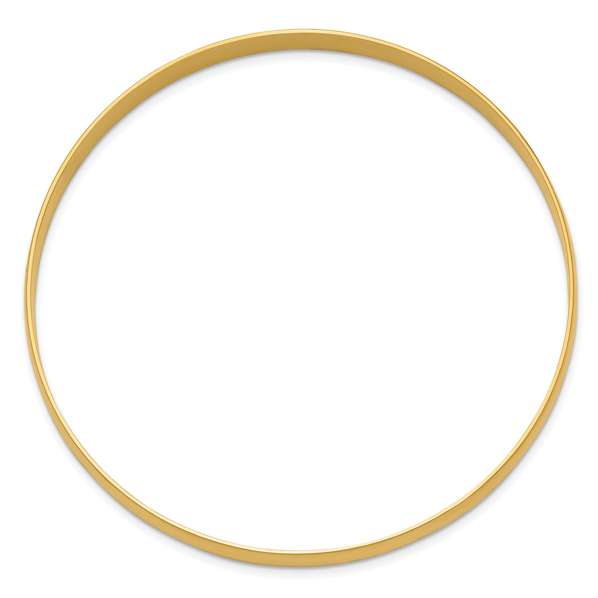 14k 6mm Solid Polished Half-Round Slip-On Bangle-DB310