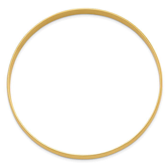 14k 6mm Solid Polished Half-Round Slip-On Bangle-DB310