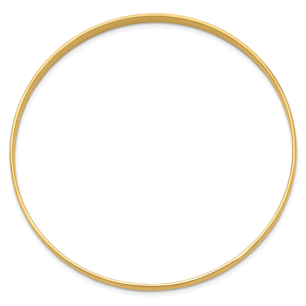 14k 4mm Solid Polished Half-Round Slip-On Bangle-DB311