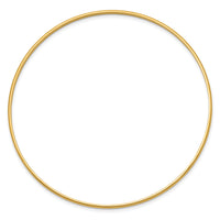 14k 2mm Solid Polished Half-Round Slip-On Bangle-DB312