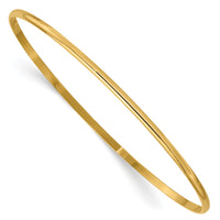 14k 2mm Solid Polished Half-Round Slip-On Bangle-DB312