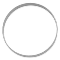 14k White Gold 8mm Solid Polished Half-Round Slip-On Bangle-DB313