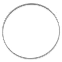 14k White Gold 4mm Solid Polished Half-Round Slip-On Bangle-DB315