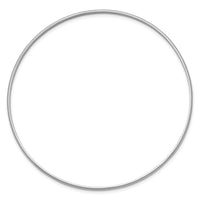 14k White Gold 2mm Solid Polished Half-Round Slip-On Bangle-DB316