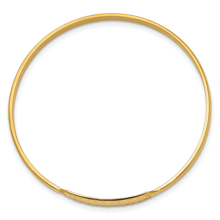 14k Slip-on ID Baby Bangle Bracelet-DB389