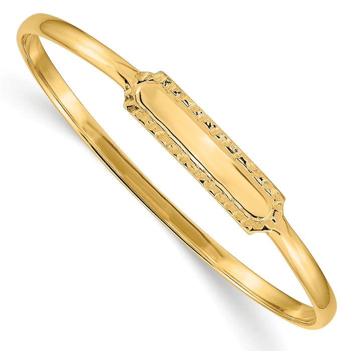 14k Slip-on ID Baby Bangle Bracelet-DB389