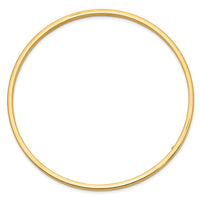 14k 3mm Polished Square Tube Slip-on Bangle-DB472