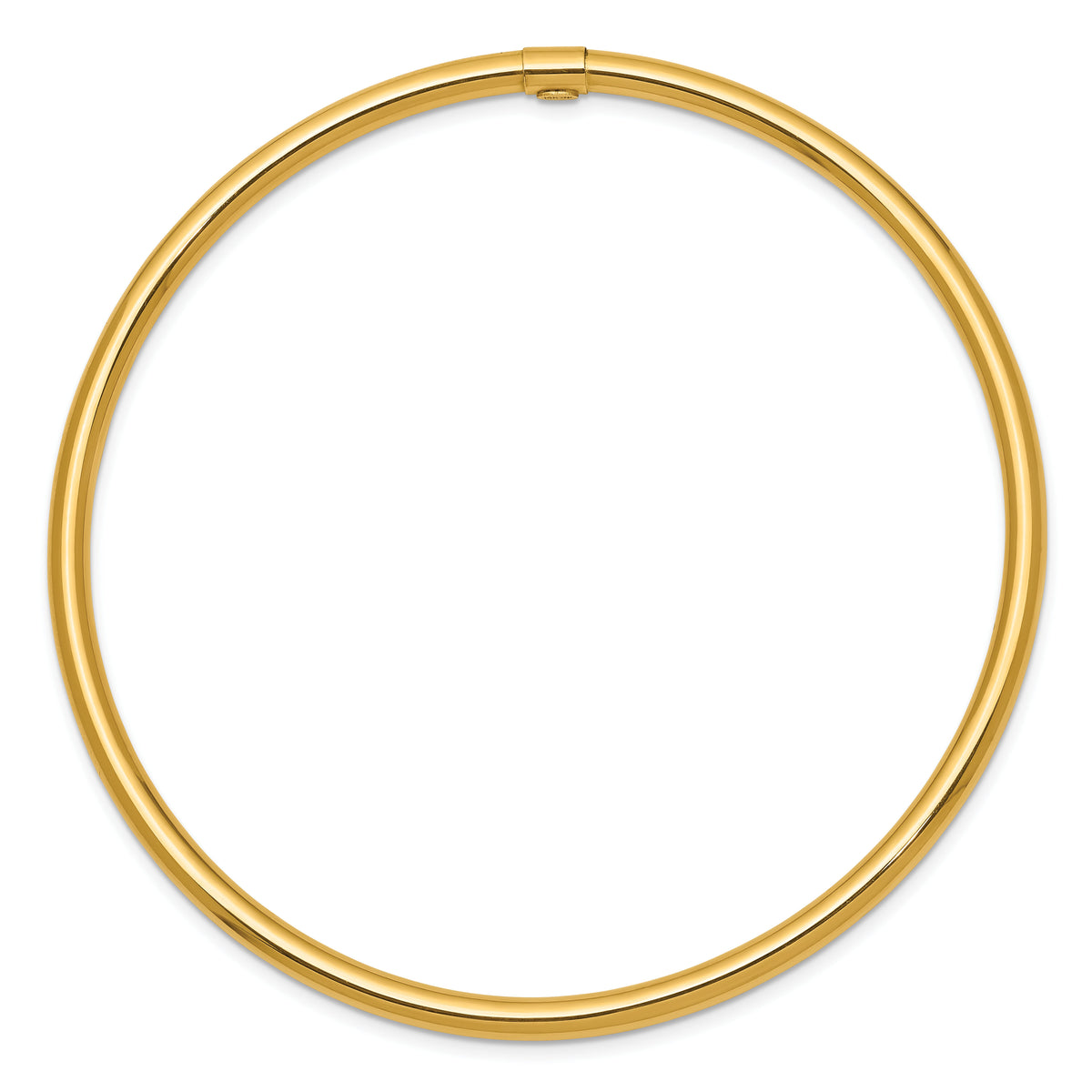 14k 3mm Polished Round Tube Slip-on Bangle-DB474