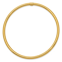 14k 3mm Polished Round Tube Slip-on Bangle-DB474