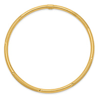 14k 3mm Polished and Satin Finish Slip-on Bangle-DB479