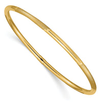 14k 3mm Polished and Satin Finish Slip-on Bangle-DB479