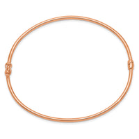 14k Rose Gold  Hinged Bangle Bracelet-DB495R