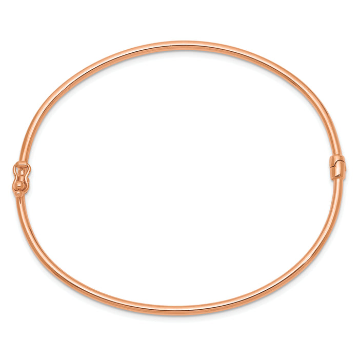 14k Rose Gold  Hinged Bangle Bracelet-DB495R