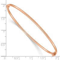 14k Rose Gold  Hinged Bangle Bracelet-DB495R