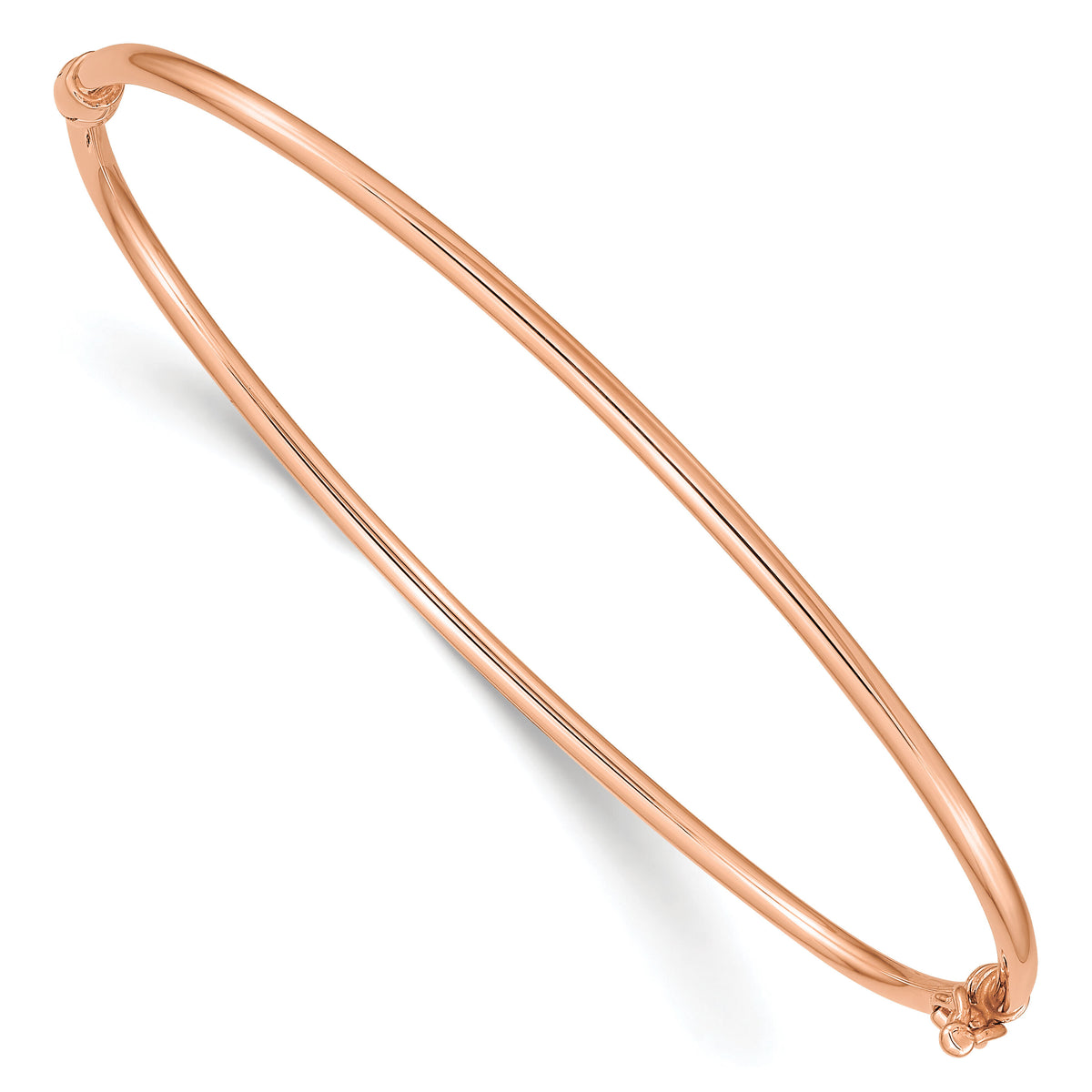14k Rose Gold  Hinged Bangle Bracelet-DB495R