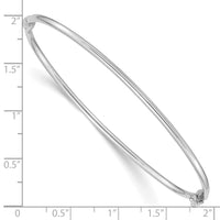 14k White Gold  Hinged Bangle Bracelet-DB495W