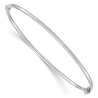 14k White Gold  Hinged Bangle Bracelet-DB495W