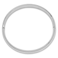 14k White Gold High Polished 10.00mm Hinged Bangle-DB501
