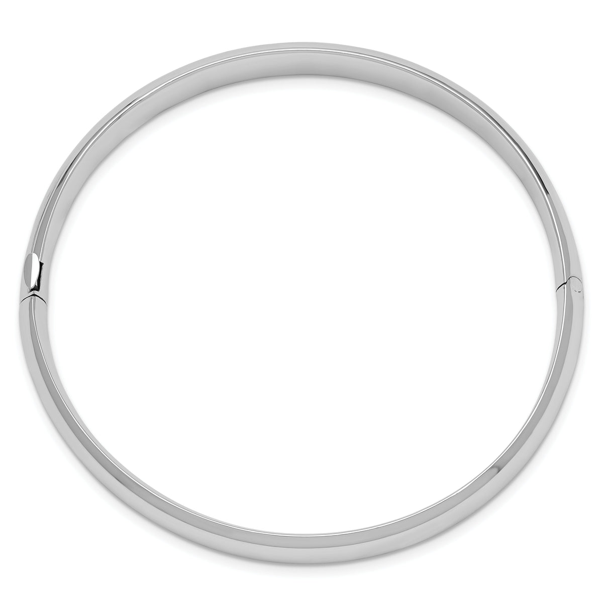 14k White Gold High Polished 8.00mm Hinged Bangle-DB502