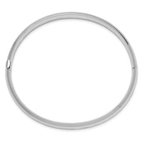 14k White Gold High Polished 6.00mm Hinged Bangle-DB503