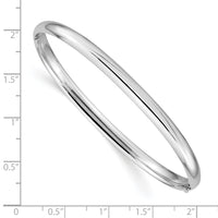 14k White Gold High Polished 5.0mm Hinged Bangle-DB504