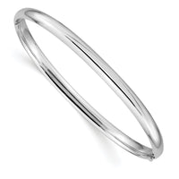 14k White Gold High Polished 5.0mm Hinged Bangle-DB504
