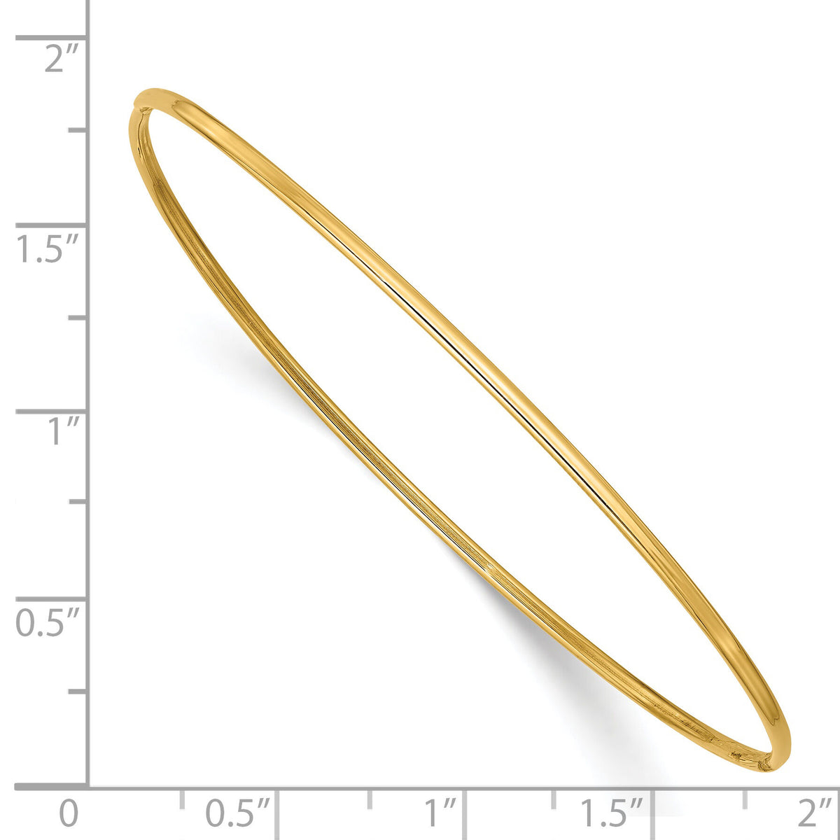 14k 1.5mm Polished Slip-on Bangle Bracelet-DB538