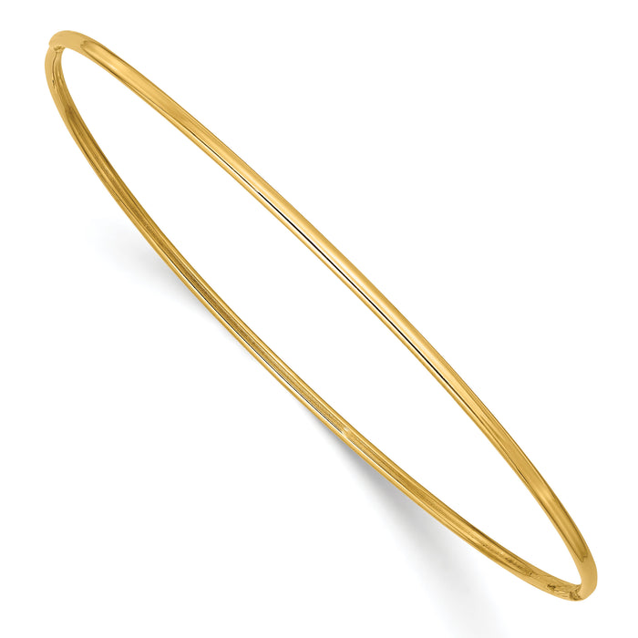 14k 1.5mm Polished Slip-on Bangle Bracelet-DB538