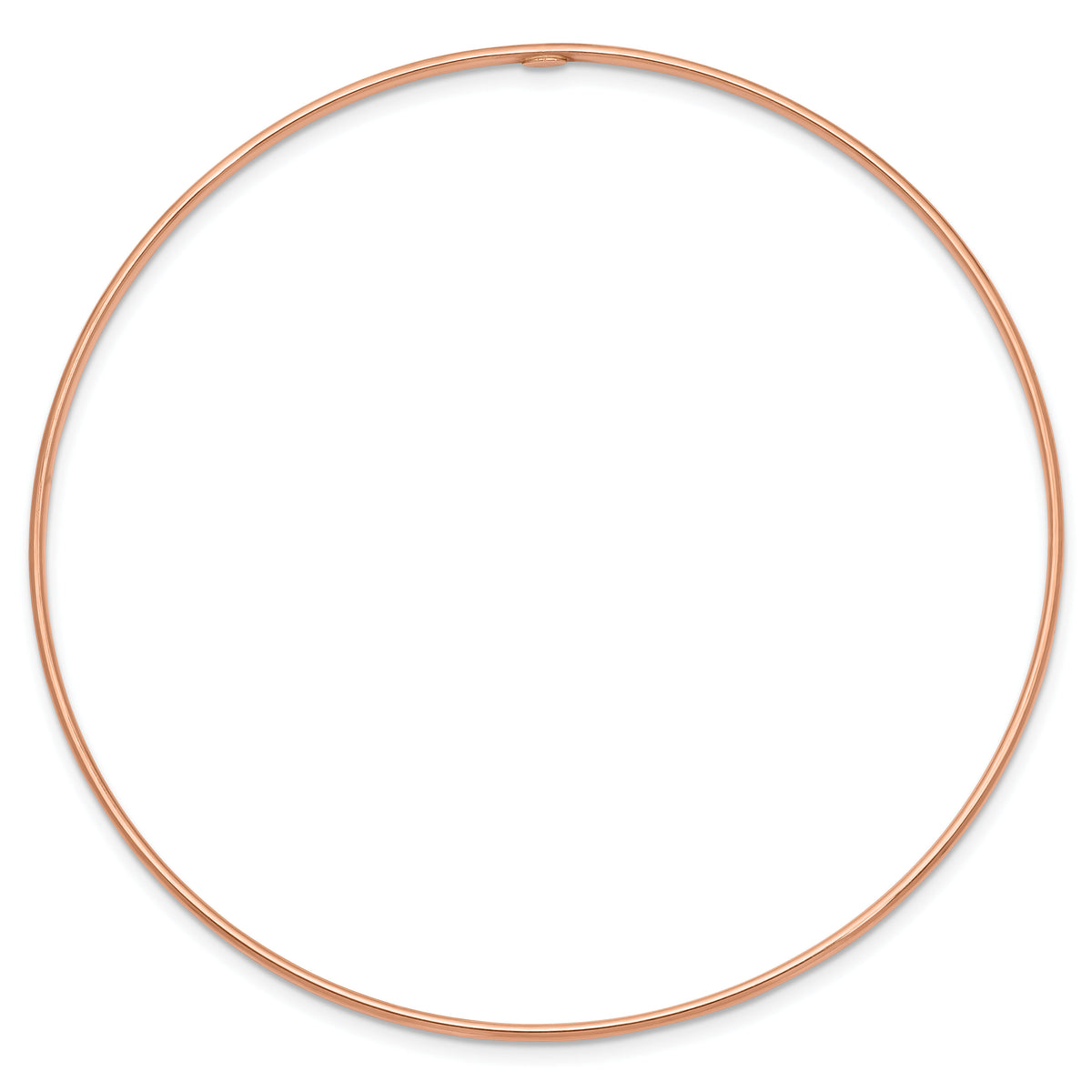 14k 1.5mm Rose Gold Polished Slip-on Bangle Bracelet-DB539