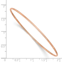 14k 1.5mm Rose Gold Polished Slip-on Bangle Bracelet-DB539
